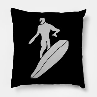 Poorly Drawn Silver Surfer Pillow