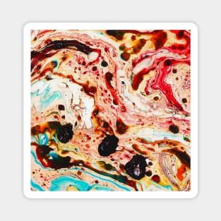 Abstract marble texture fluid art design Magnet