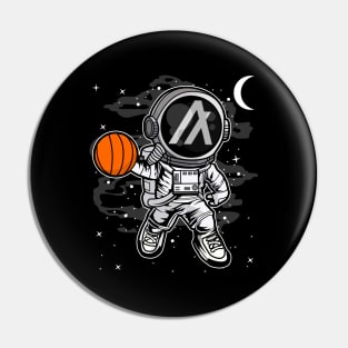 Astronaut Basketball Algorand ALGO Coin To The Moon Crypto Token Cryptocurrency Blockchain Wallet Birthday Gift For Men Women Kids Pin