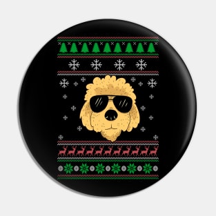 Doodle Ugly Christmas Sweater Funny Dog Lover Owner Gifts Pin