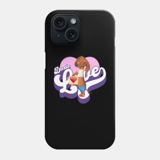 Cute Dachshund Love on a tee with Doxie Dog Love Phone Case