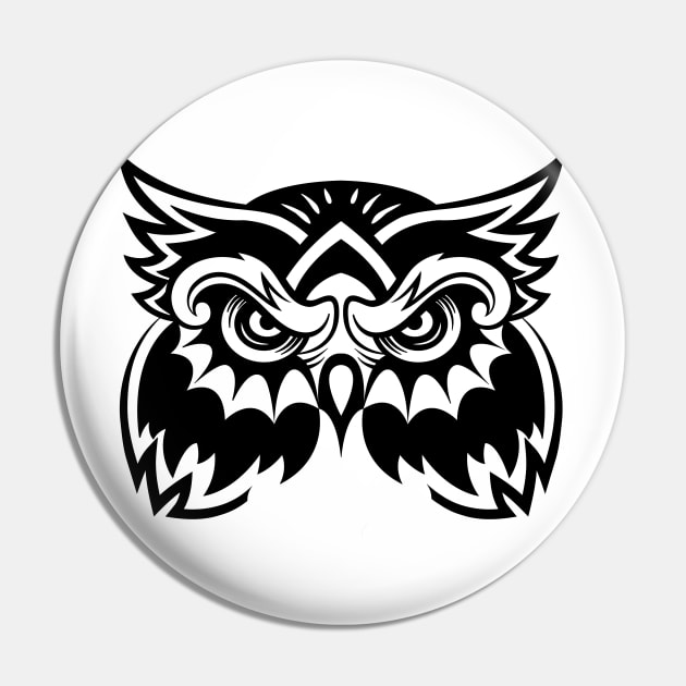 focused Owl Pin by Fox_Flood