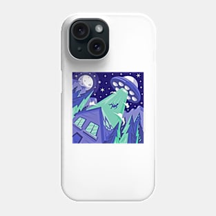 Abduction of a UFO to a Person Phone Case