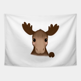 Cute Baby Moose Animal Tapestry