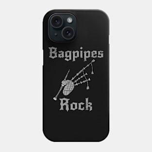 Bagpipes Rock, Scottish Musician Rock Goth Phone Case