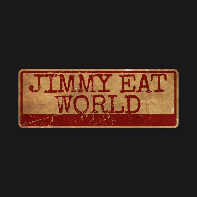 Aliska text red gold retro,Jimmy Eat World by Aliska