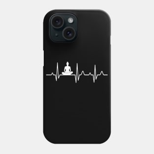 yoga poses, heart rate meditation namaste Phone Case