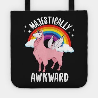 Majestically Awkward Llama Unicorn Tote