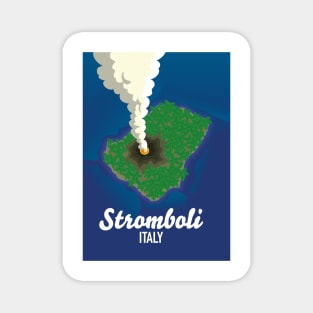 Stromboli Italy travel cartoon map Magnet