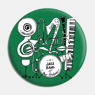 Jazz Band Instrumental Pin