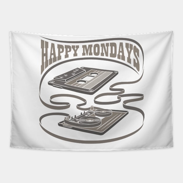 Happy Mondays Exposed Cassette Tapestry by Vector Empire