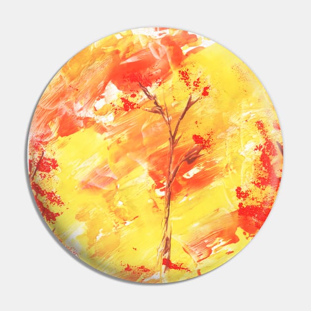 Landscape, autumn, leaf fall, nature. Encaustic, art decoration, sketch. Pin by grafinya