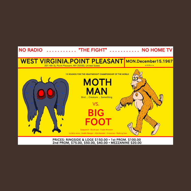 Mothman vs. Bigfoot by wodeworm