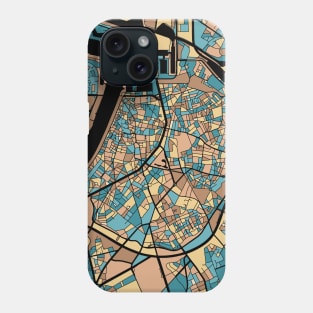 Antwerp Map Pattern in Mid Century Pastel Phone Case