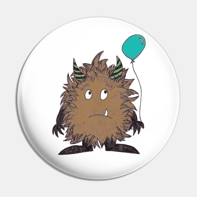 Hairy Monster Pin by LauraKatMax