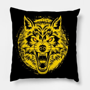 Black Wolf Pillow