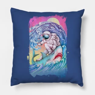 Shark Surfer Pillow