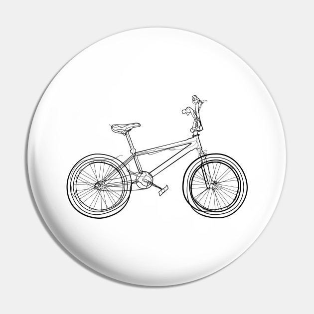 Bmx One Line Drawing Bmx Pin Teepublic See more ideas about bmx, cycling art, bmx bikes. teepublic