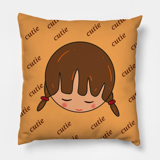 Cutie girl Pillow by yaya store