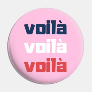 Voilà French Design Pink words Pin