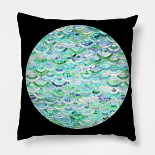 Marble Mosaic in Mint Quartz and Jade Pillow