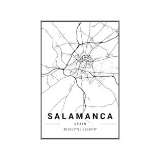 Salamanca Light City Map T-Shirt