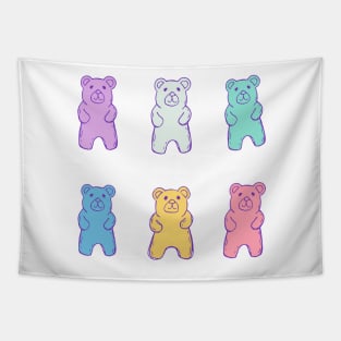 Gummy Bears on Pink Tapestry