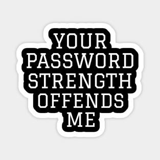 Your Password Strength Offends Me Cybersecurity Magnet