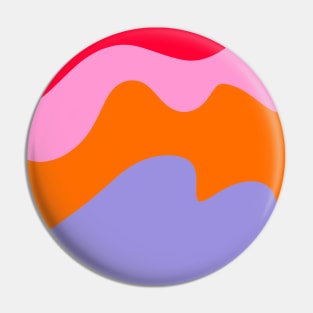 Abstract modern shapes pink, violet, red and orange Pin
