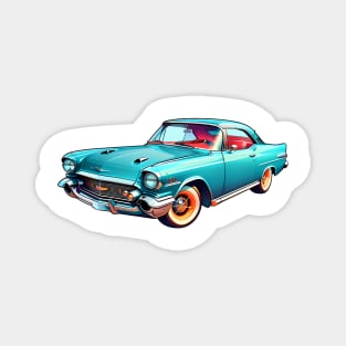 Colored Classic Car Design in Vibrant Vector Style Magnet