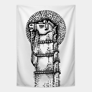 Horse Head Illustration Tapestry