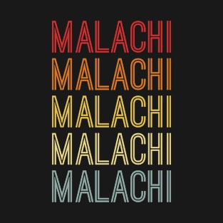 Malachi Name Vintage Retro Pattern T-Shirt