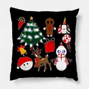 Merry Xmas Doodle Pillow