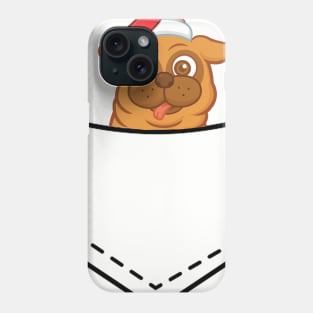 Christmas fake pocket pug! Phone Case