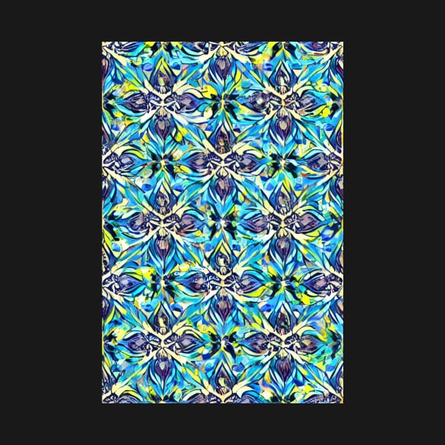 Baby Blue Aesthetic Ornate Crosses Wallpaper Pattern by BubbleMench