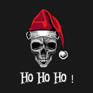 Santa skull T-Shirt Yo Ho Ho Ho Christmas T-Shirt