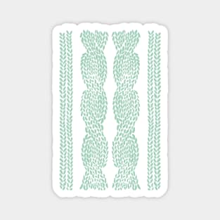 Cable Knit Mint Magnet