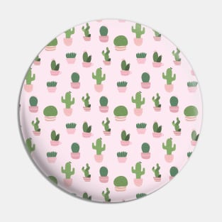 cactus in pink pots and vases pattern Pin