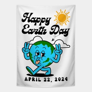 Funny Happy Earth Day 2024 Tapestry