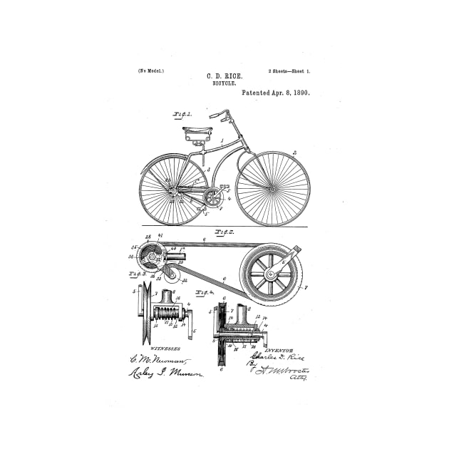 Bicycle design patent drawing by skstring