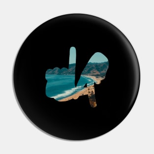 Medium LA Hands, Beach v2 Pin