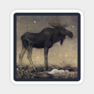 Leap The Elk And Princess Tuvstarr by John Bauer Magnet