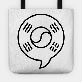 Korean Flag Talk Bubble (White ver.) Tote