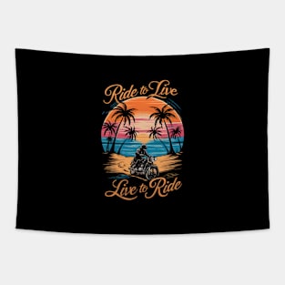 Ride to Live, Live to Ride | Bike Lovers Tapestry