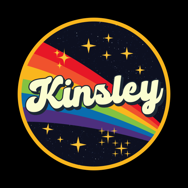 Kinsley // Rainbow In Space Vintage Style by LMW Art