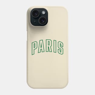 Paris Green Outline Phone Case