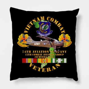 Vietnam Combat Vet - 74th Aviation Company - 12th Combat Aviation Group - VN  SVC Pillow