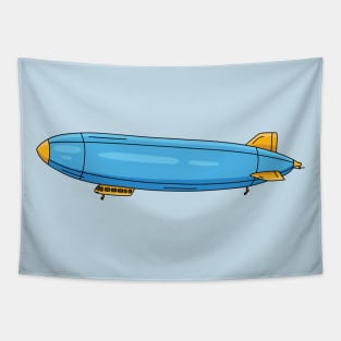 Airship cartoon illustration Tapestry