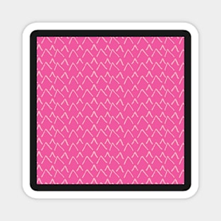 Hot Pink Simple Moutain Range Print Magnet