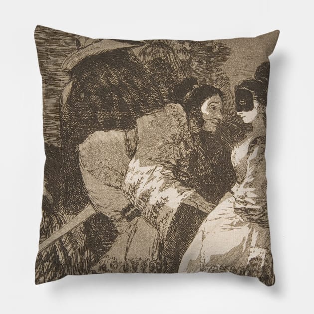 Nobody knows himself by Francisco Goya Pillow by Classic Art Stall